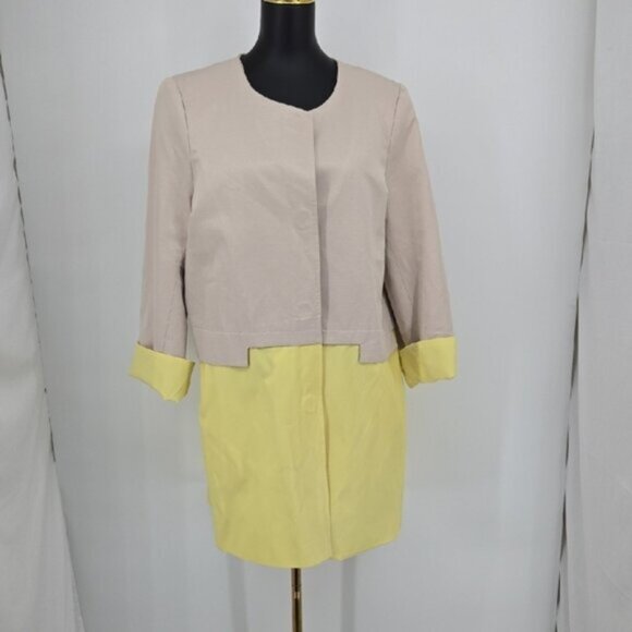 Tahari Woman Jackets & Blazers - Tahari Marisol Colorblock Collarless Coat Size XL
